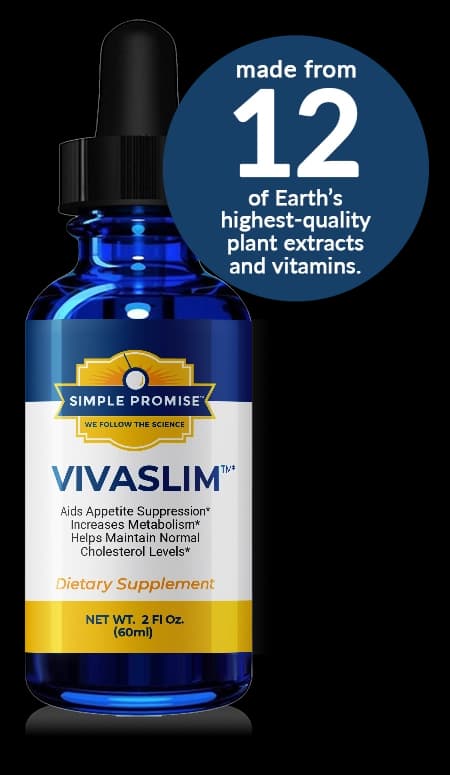 VivaSlim natural fat burner drops - adiponectin boosting weight loss supplement for natural metabolic optimization